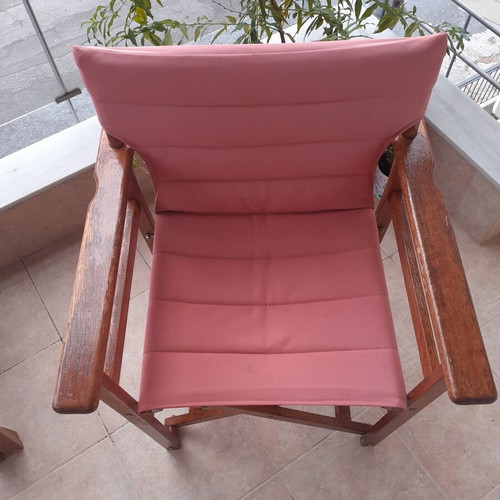 Director chair used, reclining for balcony or garden