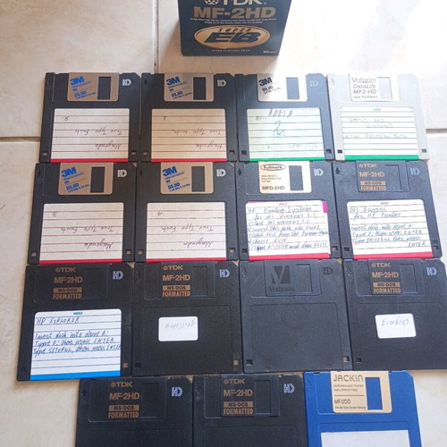 Floppy disks used, pack of 81 with boxes