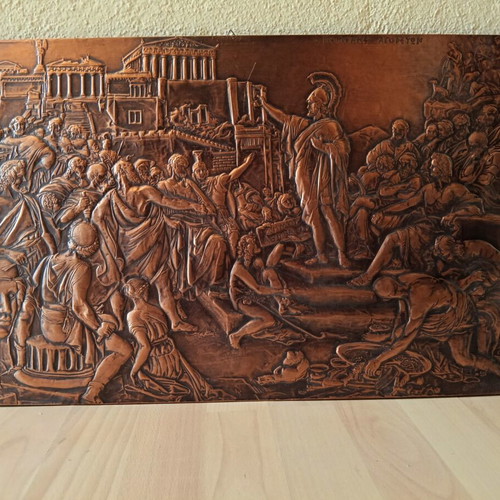 The Speech of Pericles Copper Engraving Like New 57.5x36.5 cm