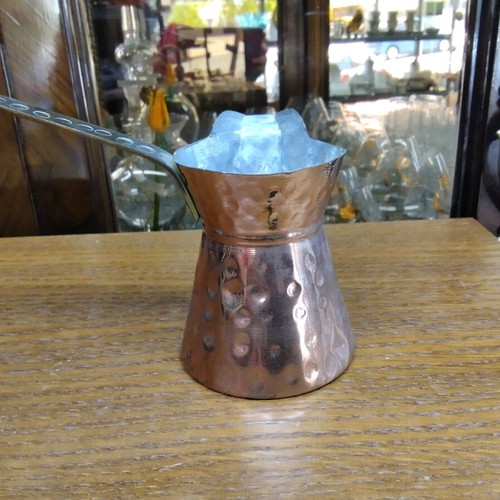 Bronze coffee pot like new with iron handle