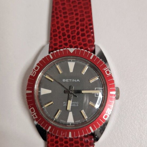 Vintage Betina automatic wristwatch '70s refurbished, Swiss made