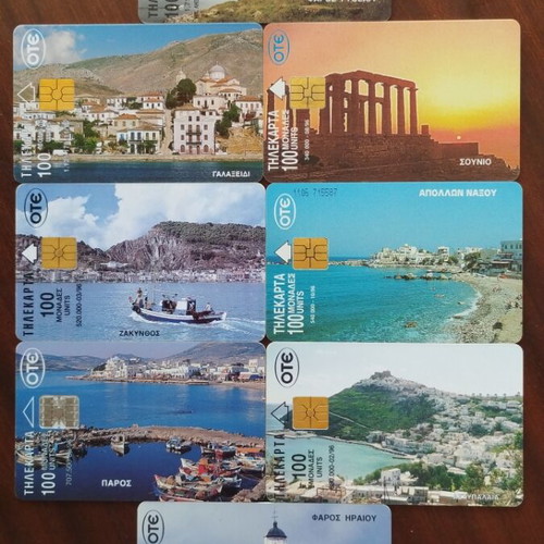 Greek phone cards, pack of 32, 1996