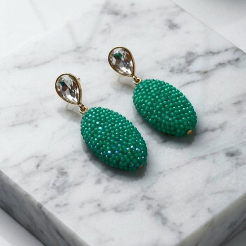 Earrings new green