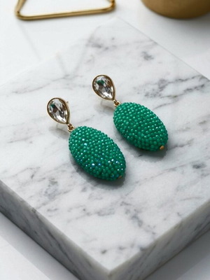 Earrings new green