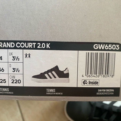 Adidas sneakers size 36 like new, black and white