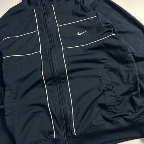 Nike Vintage Y2K Fleece Solo Swoosh used, size S, black with white stripes