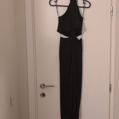 Bsb cut out midi dress black new with neck tie