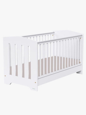 Βρεφική κούνια Casababy art σαν καινούργιο, λευκή που μετατρέπεται σε κρεβάτι