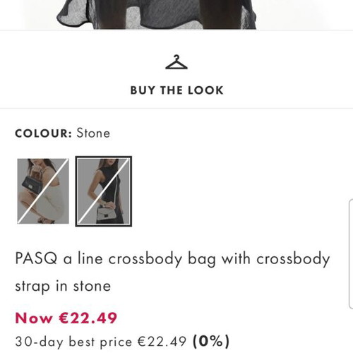 PASQ shoulder bag new, gray and beige
