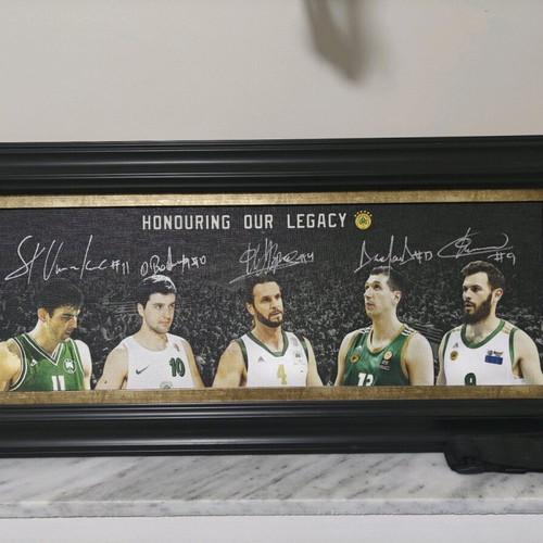 Panathinaikos Collectible Frame like new with Legends' Signatures