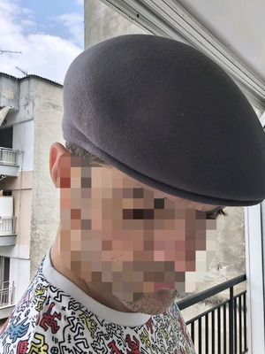 Flat Cap 100% Wool Made in Italy Like New, Size 57, Grey