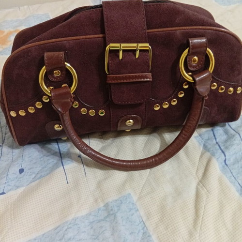 Fullah Sugah Vintage Y2K Suede Bag like new, brown