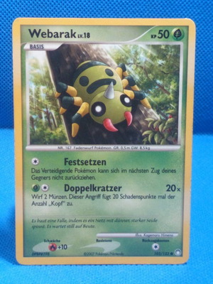 Pokemon Card Webarak Lv 18 103/123 used