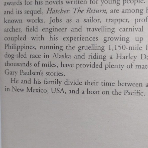 Hatchet by Gary Paulsen used, English
