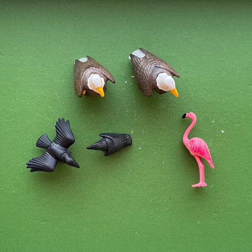 Playmobil birds set with eagle, crow, flamingo