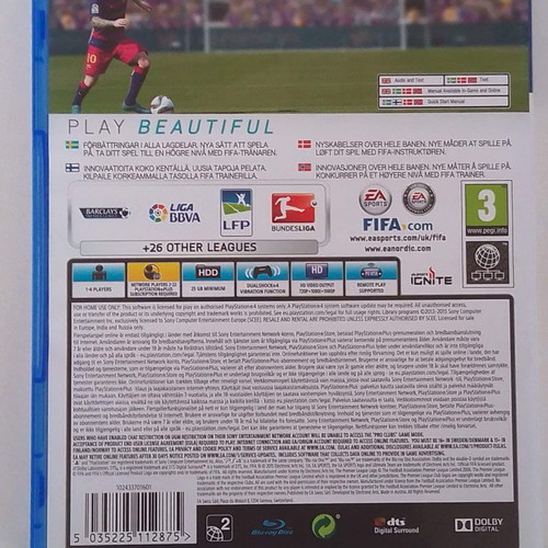 PS4 FIFA 16 game used, fully functional