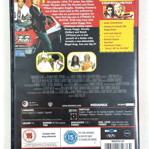 Starsky & Hutch DVD like new with English subtitles