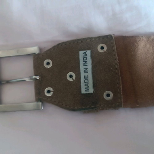 Vintage handmade boho ethnic belt with beads and suede 100cm like new