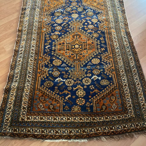 Qashqai handmade wool pile rug like new, authentic Persian 1.70x1.10m