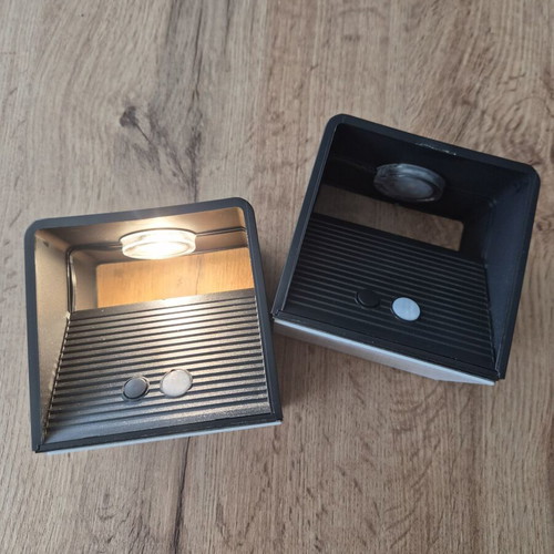 LED wall lamps with motion sensor, set of 2, new