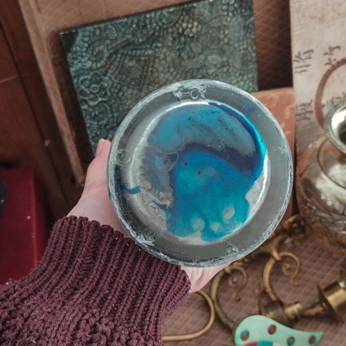 Glass bottle restored like new for decoration