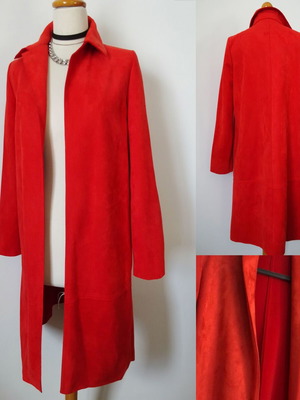 Zara suede coat red new, size S