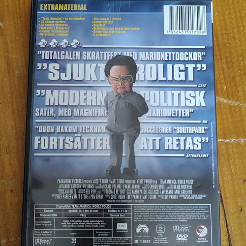 Team America World Police DVD used, Greek subtitles