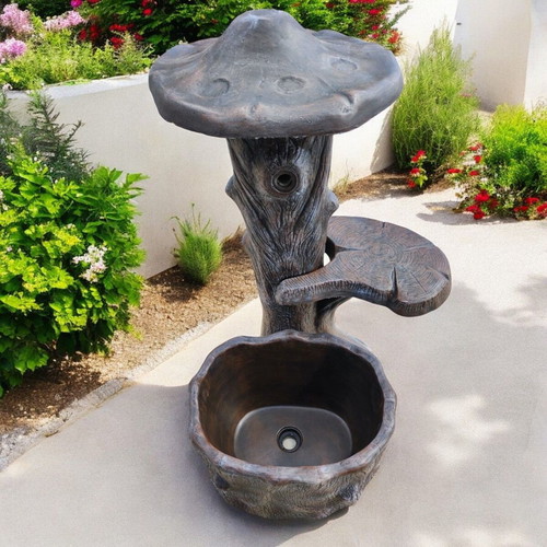 Isabella Concrete Fountain in Brown Color, New
