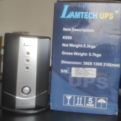 Lamtech UPS K950 uninterruptible power supply, non-working for repair or parts