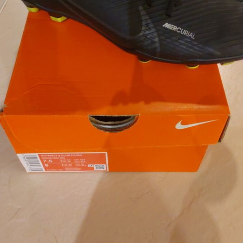 Nike Mercurial Superfly 9 Club football shoes used, black, size 40.5