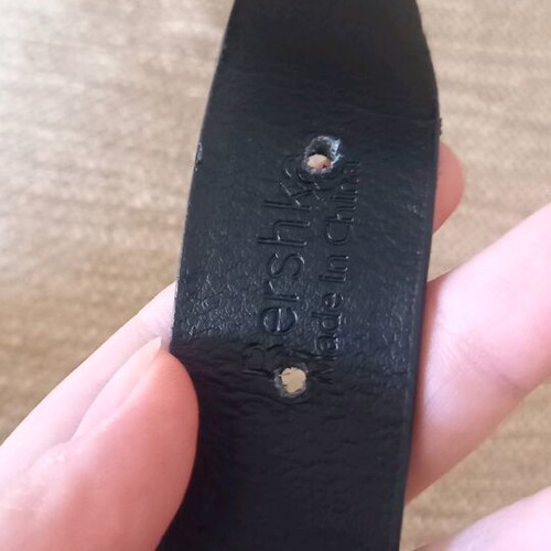 Belt women's black like new with silver buckle, size 90