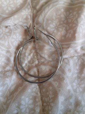 Κρίκοι ασημί 5εκ σαν καινούργιο