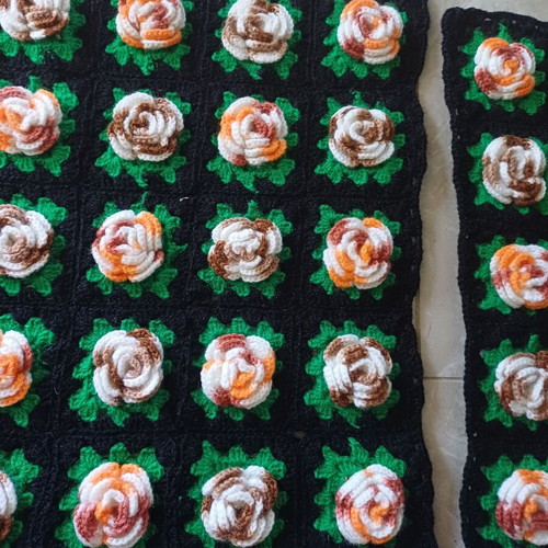 Knitted chair cushions new, suitable as seat pads