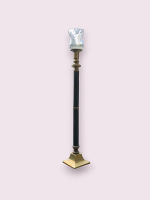 Vintage table candle holder used, height 48.5 cm