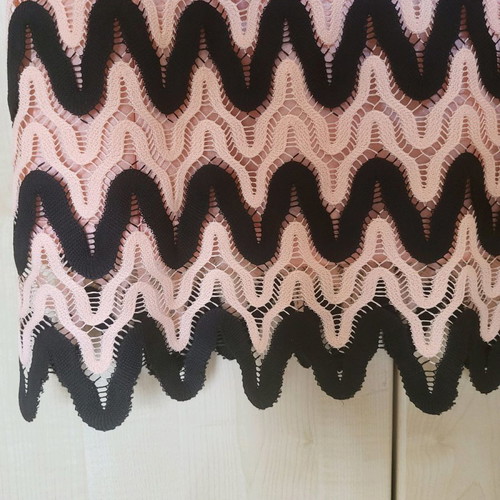Lace dress S/M, pink and black