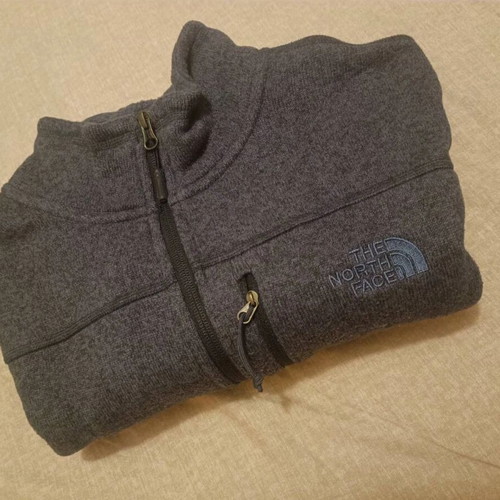 The North Face Gordon Lyons fleece half zip medium used, grey and blue