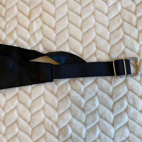 Satin black belt for men's formal suit new