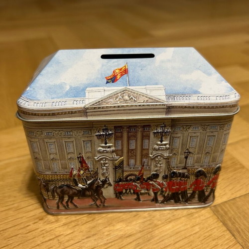 Metal decorative box used with United Kingdom theme