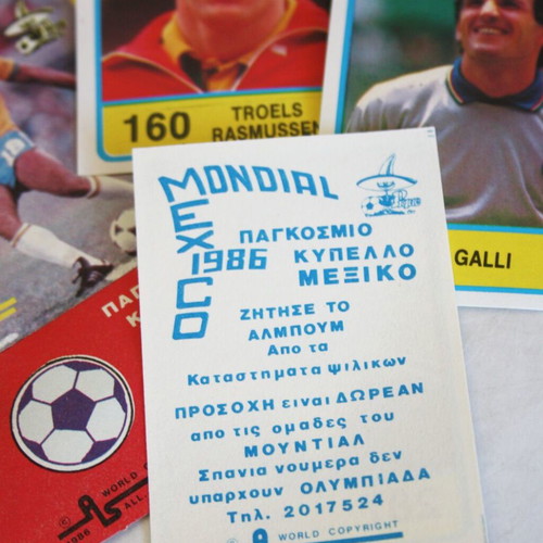 Mondial Mexico 86 Airgam Boys AEK figure new with Olympiada sticker pack