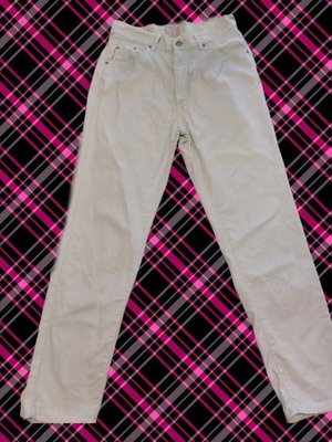 High-waisted pants used, turquoise, size L/40/12