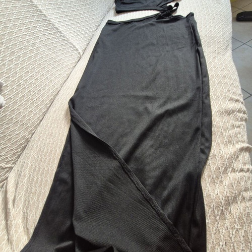 Shein One Shoulder Top and Maxi Skirt Set like new, black, S/M