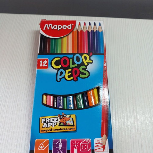 Maped colored pencils new, pack of 12 large