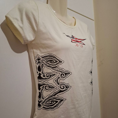 Harley Davidson Vintage Short T-Shirt Off White Large new