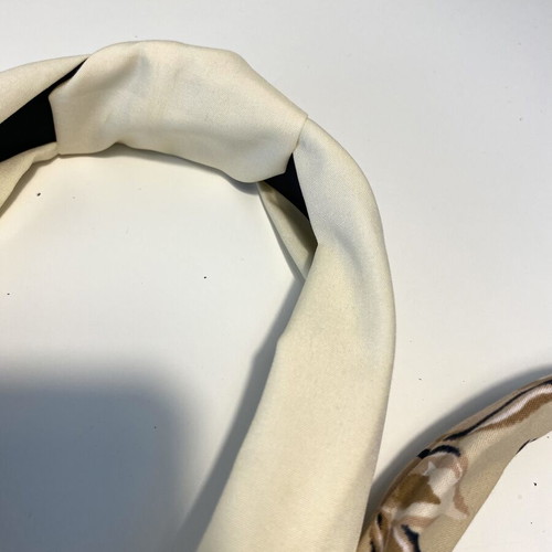 Shein set of 3 new headbands, white and beige