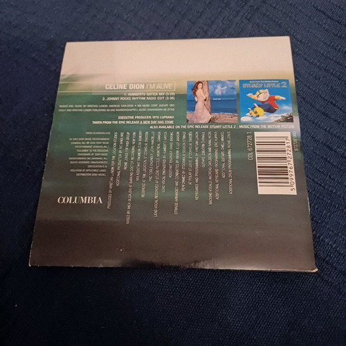Celine Dion I'm Alive 2 Trk CD remixes used, pop