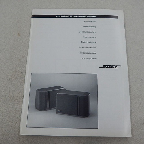 Bose 201 speaker presentation brochure like new
