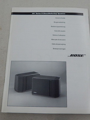 Bose 201 брошура за представяне на високоговорители като нова