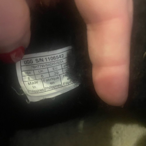 Ugg black Mini ankle boots used, size 39, with fur cuff