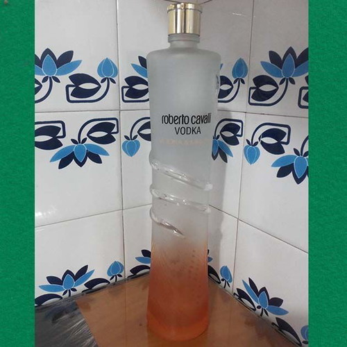 Roberto Cavalli vodka bottle 1L used, empty