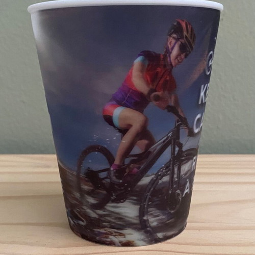 3D plastic cup Keep Calm and Ride a Bike used